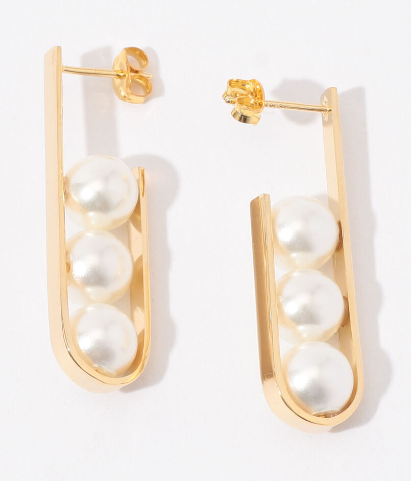 【別注】januka 3シェルパールピアス