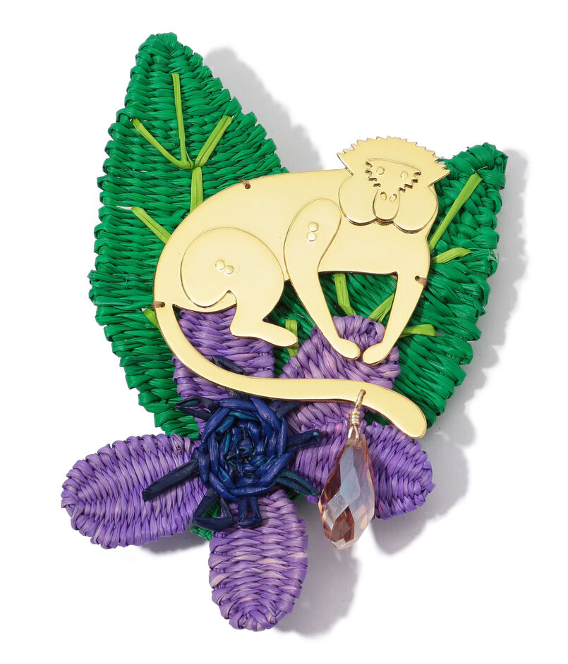 Mercedes Salazar Monkey Purple ブローチ