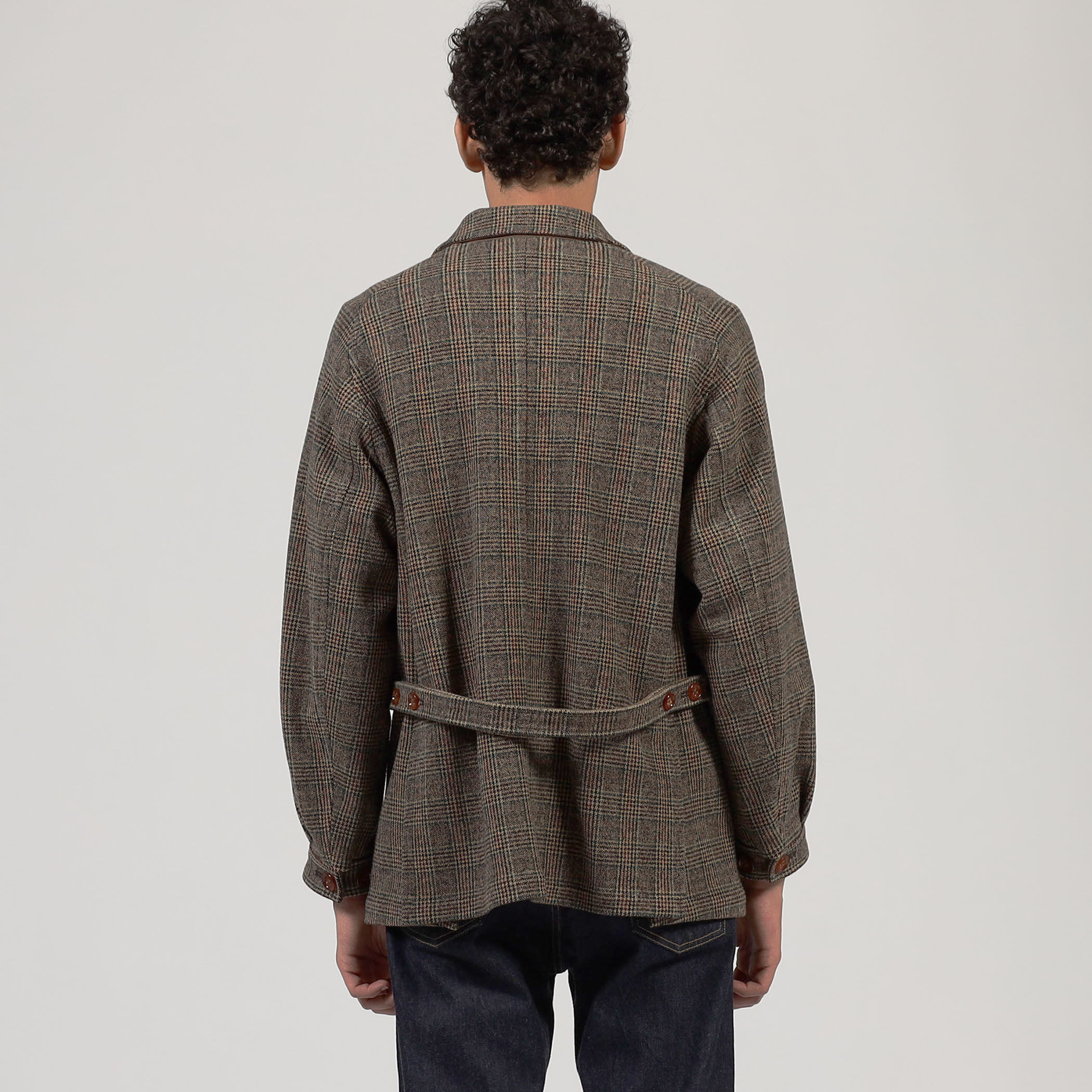 ウールナイロンポリウレタン 2WAYストレッチ ハーフコート