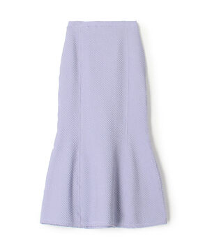 Mame Kurogouchi Shirring Jersey Jacquard Flare Skirt