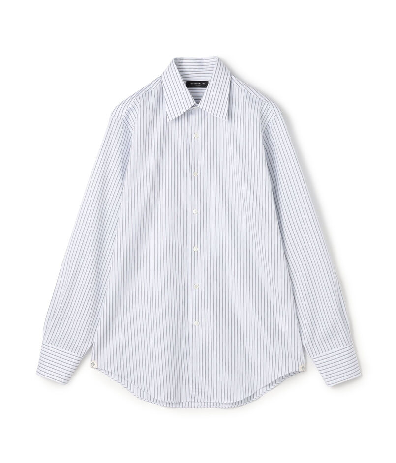 120/2スーピマコットンブロード マルチストライプ レギュラーカラー ドレスシャツ