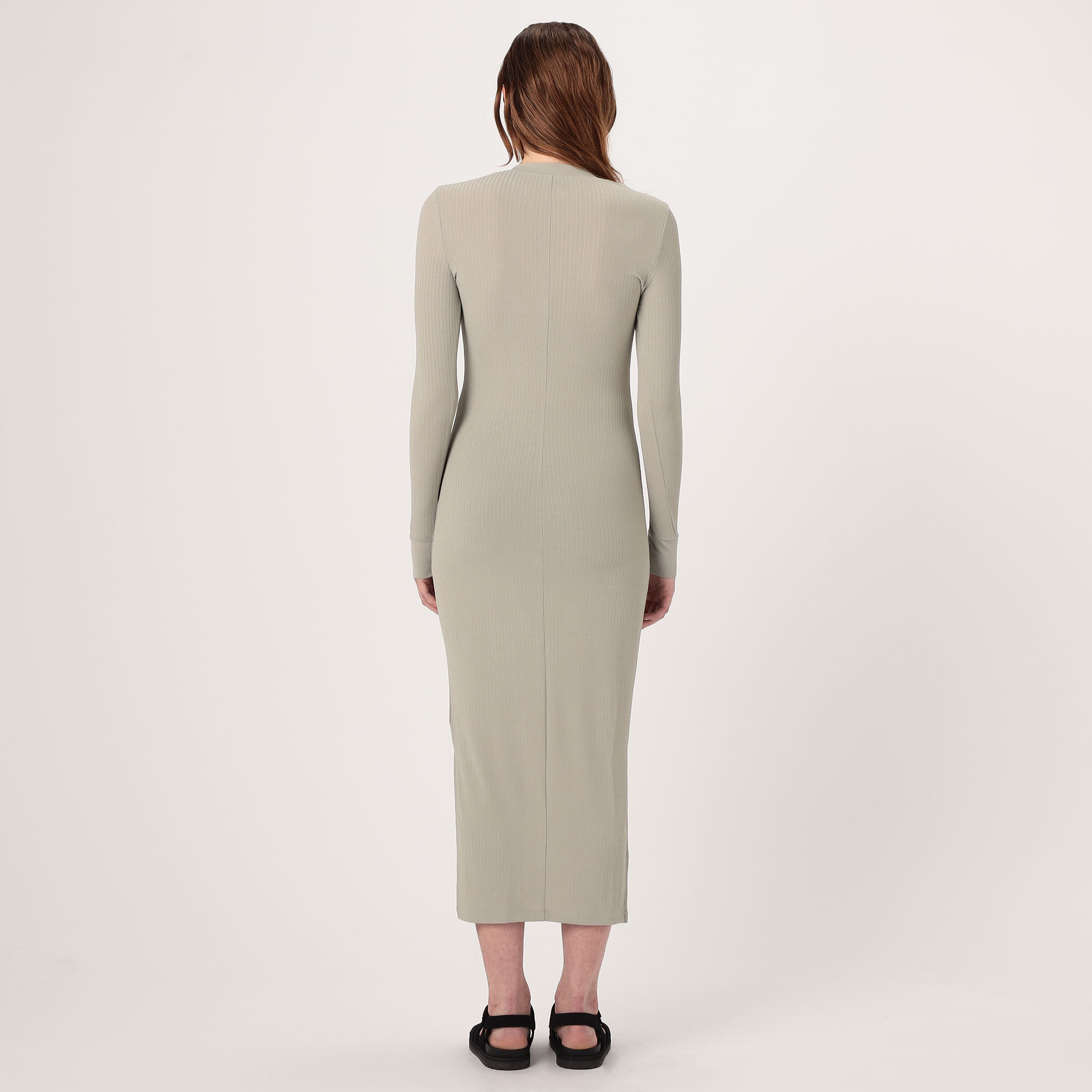 レーヨンナイロンリブジャージー Vネックワンピース WRCM6717