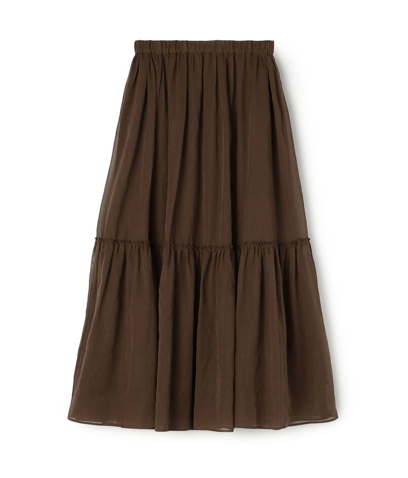 ルコットンオーガンジー ティアードスカート