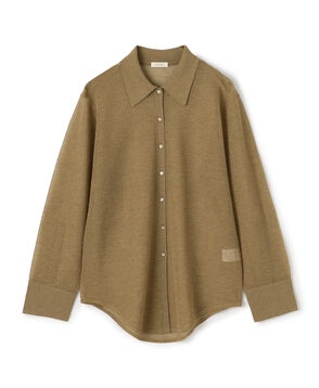 レーヨンポリエステルシアーニット レギュラーカラーシャツ