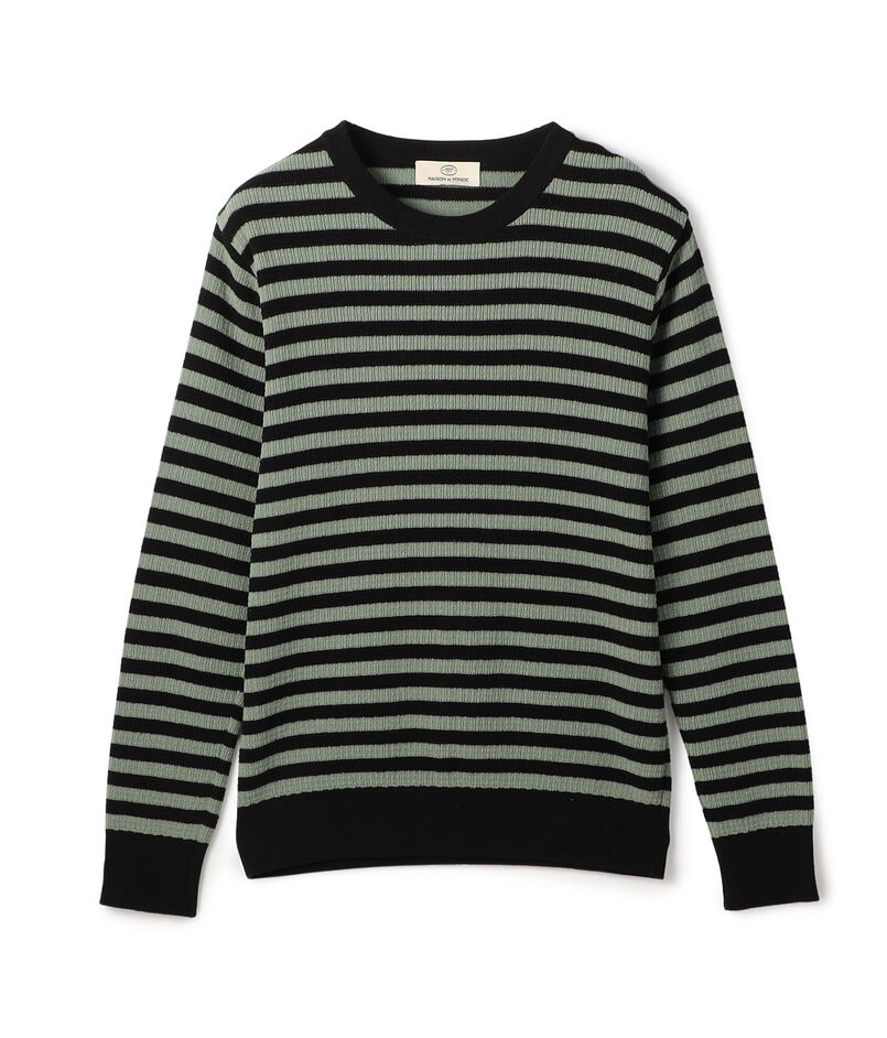 ハイツイストコットン クルーネックプルオーバーニット