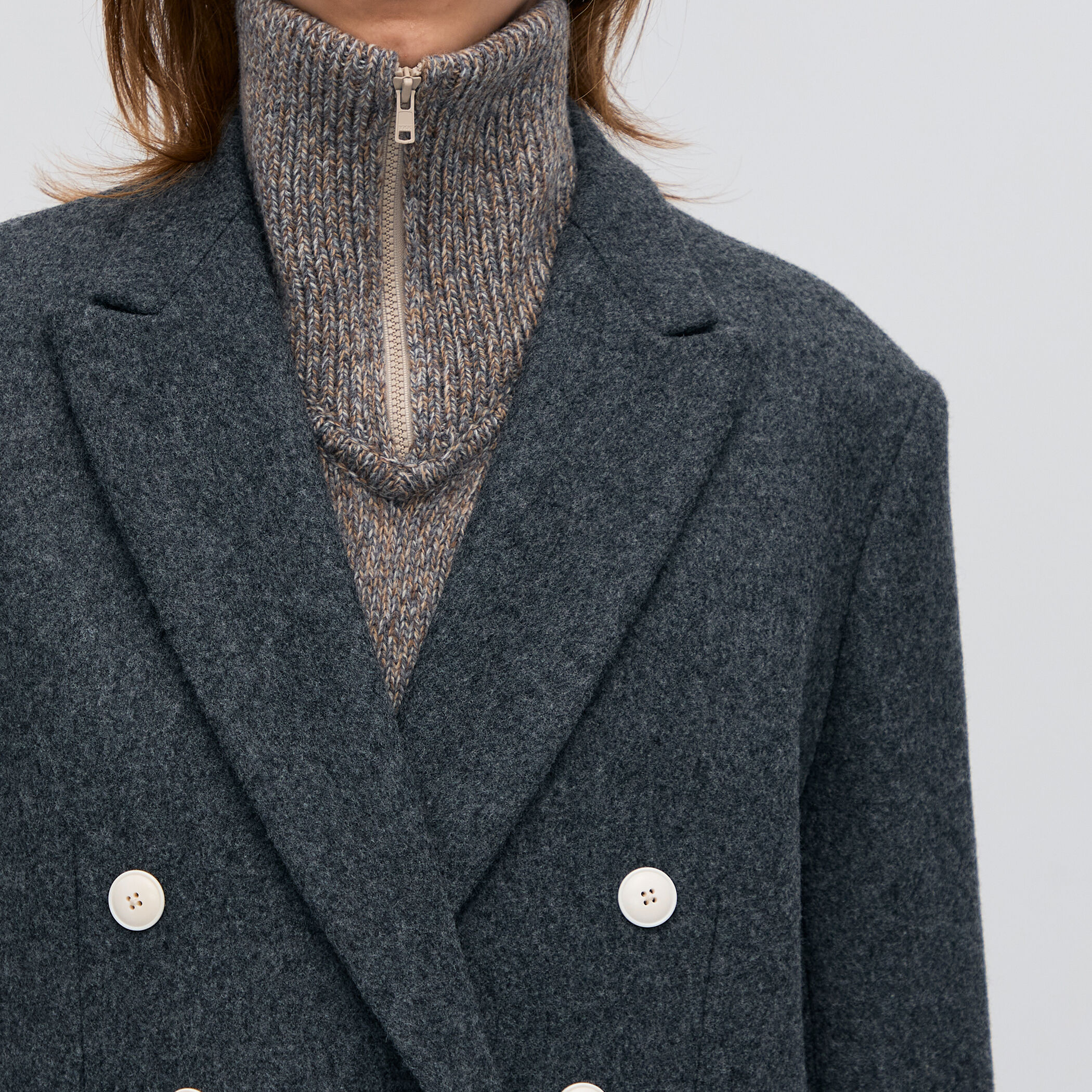 WEB先行予約】ウールメルトン ジャケットコート