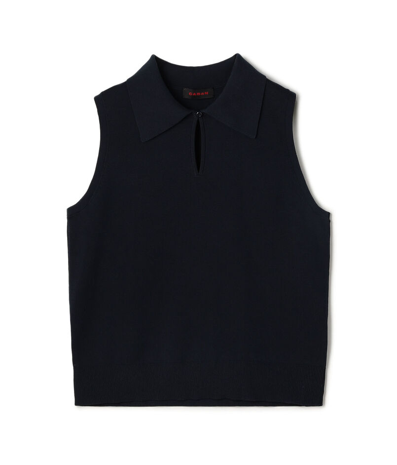 ファインポリエステル ビッグカラーノースリーブプルオーバー