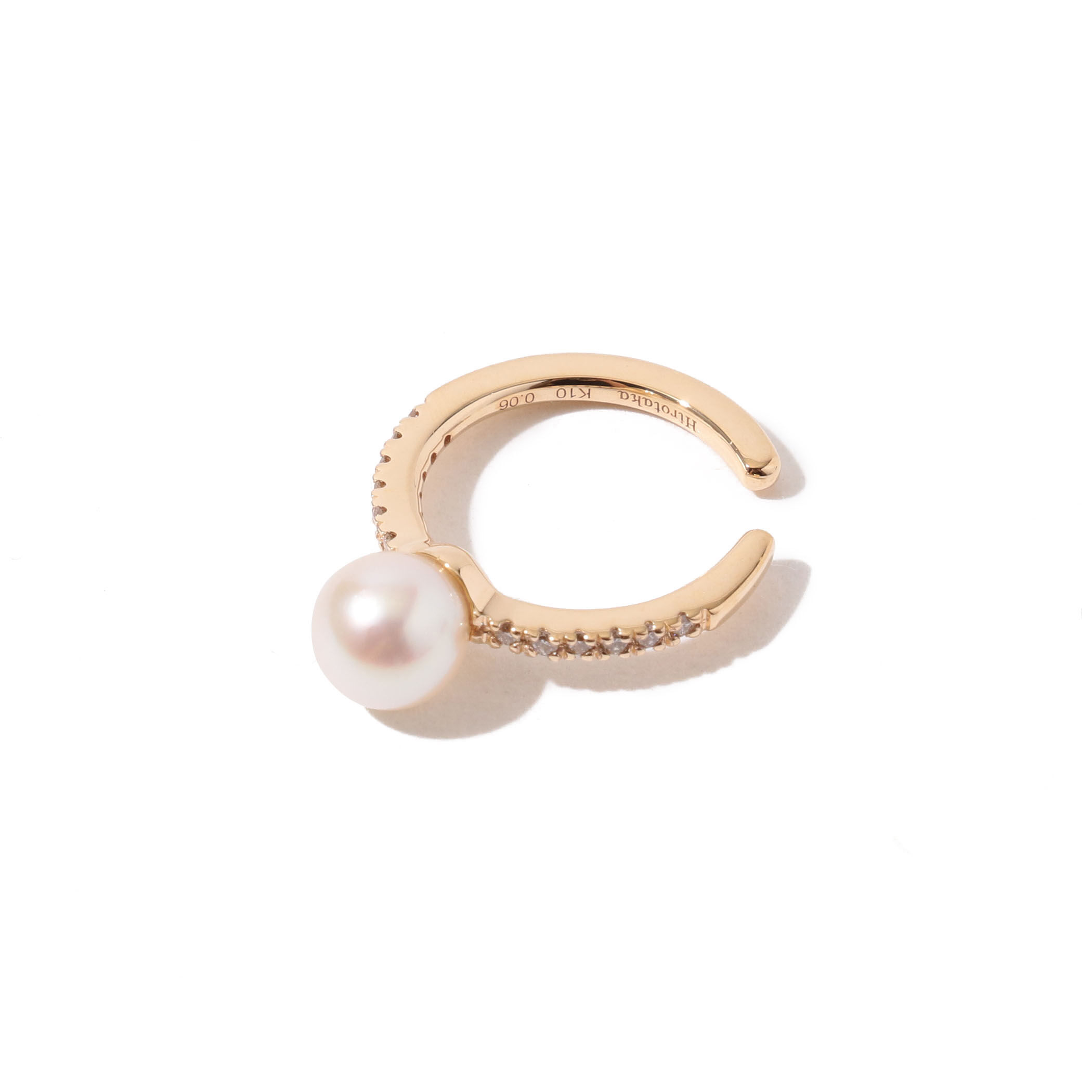 hirotaka ヒロタカ　アコヤパール　ダイヤモンド　イヤーカフ アコヤパールダイヤモンド イヤーカフ