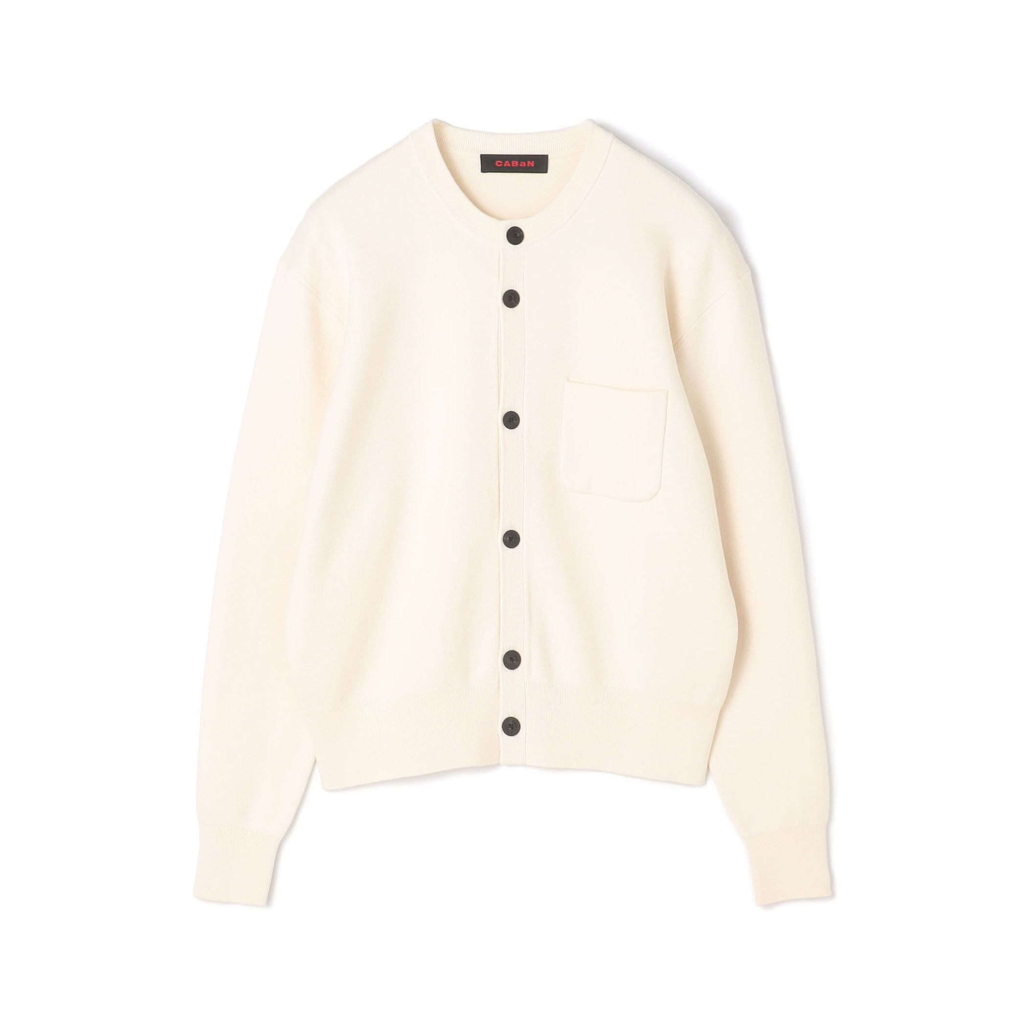 CABaN コットンカシミヤ ポケットクルーネックカーディガン