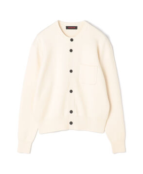 CABaN コットンカシミヤ ポケットクルーネックカーディガン