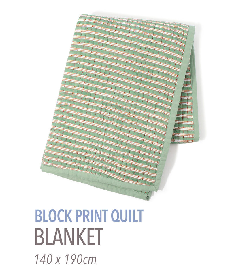 ブロックプリントキルト マルチカバー L