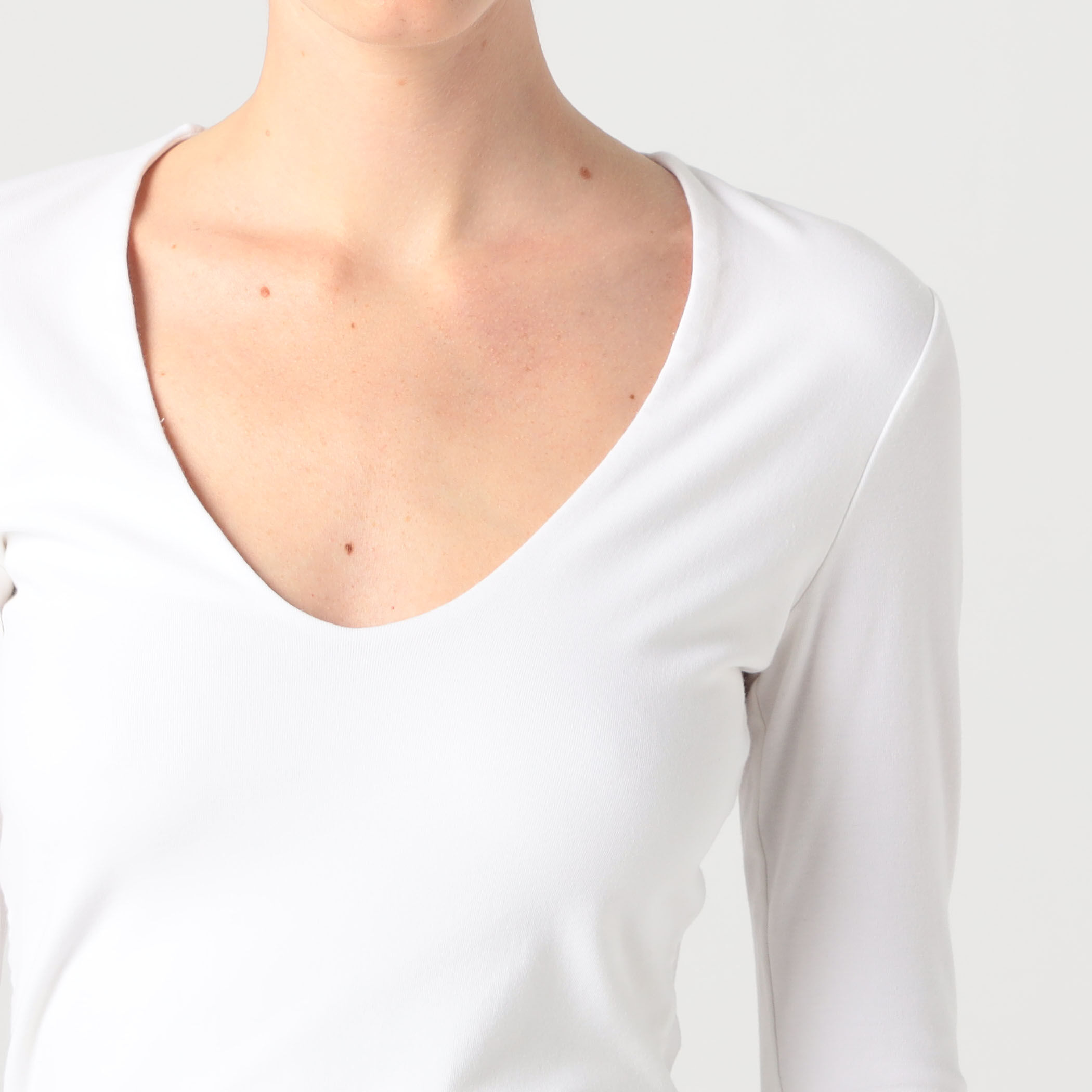 tシャツ コットンストレッチ ディープVネックTシャツ WLSR3897 レディース コットンストレッチ ディープVネックTシャツ WLSR3897
