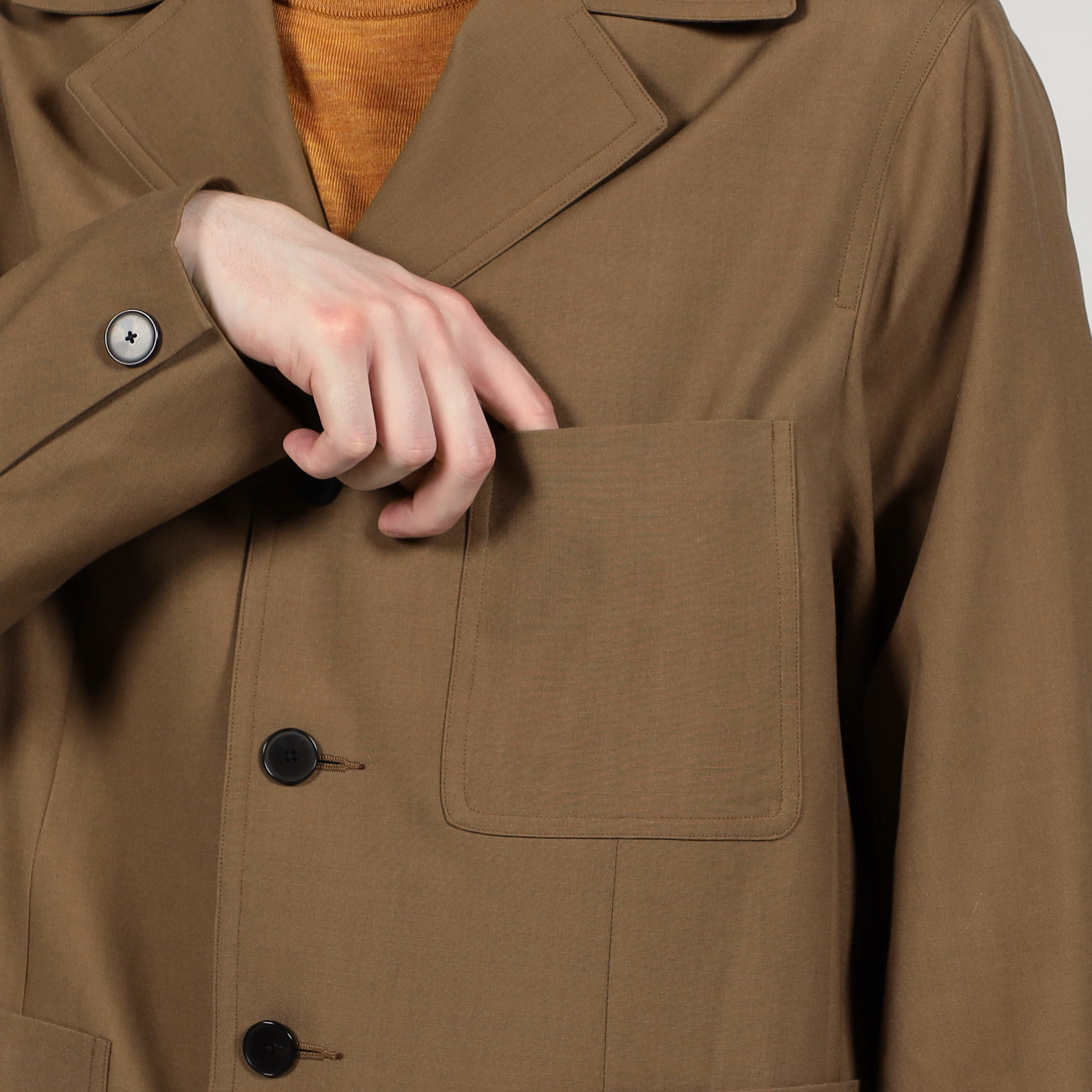 □SUPER120'Sウール シングルブレステッド 4Bバルカラージャケット