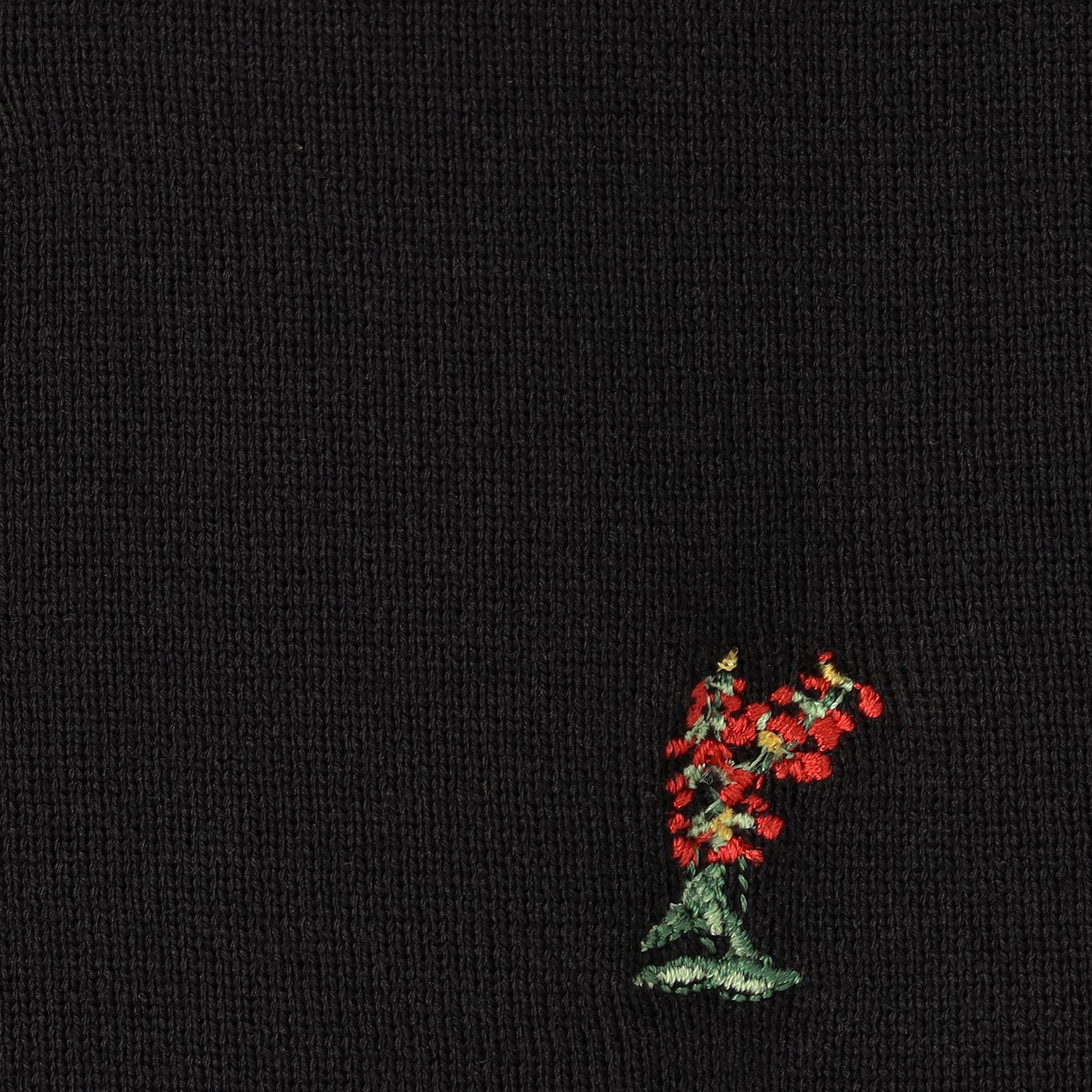 BOUQUET エンブロイダリーハーフスリーブカーディガン
