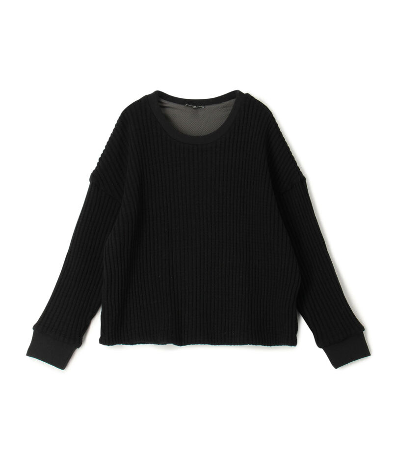 コットンワッフル クルーネックプルオーバー WCKW3009