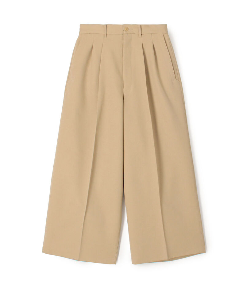 HAVERSACK ATTIRE ウールギャバジン 2プリーツワイドパンツ