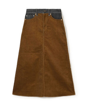 UNION LAUNCH INDIGO×CAMEL ロングスカート