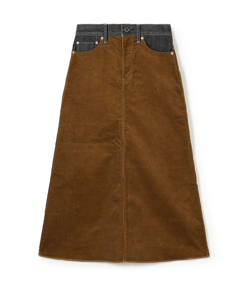 UNION LAUNCH INDIGO×CAMEL ロングスカート