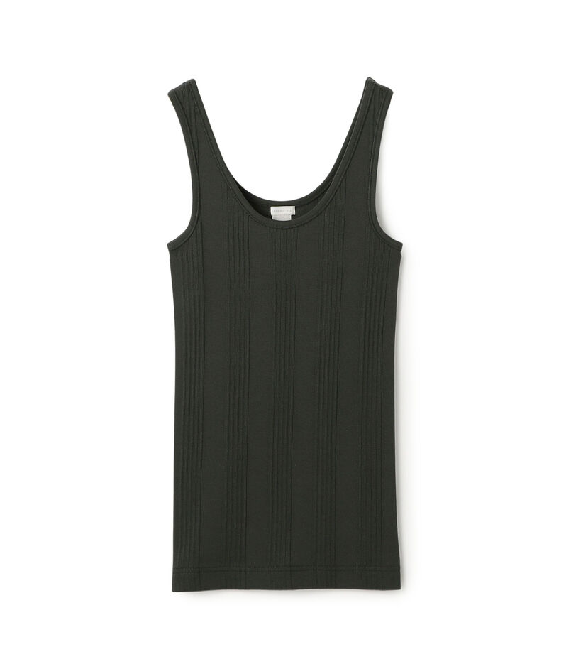 コットンランダムリブ タンクトップ