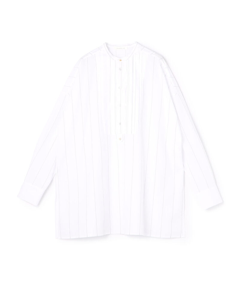 ■コットン スタンドカラー ブザムシャツ