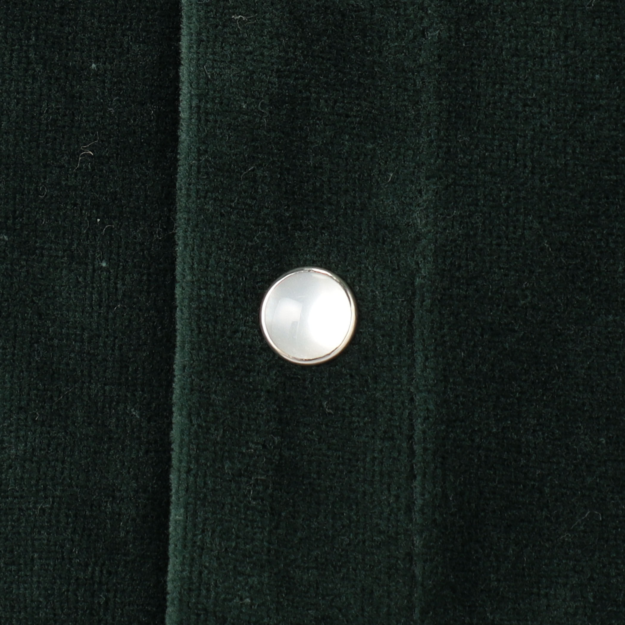 コットンポリエステルベロア クルーネックカーディガン