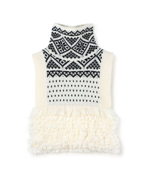 HYKE NORDIC VEST ハイネック ニットベスト