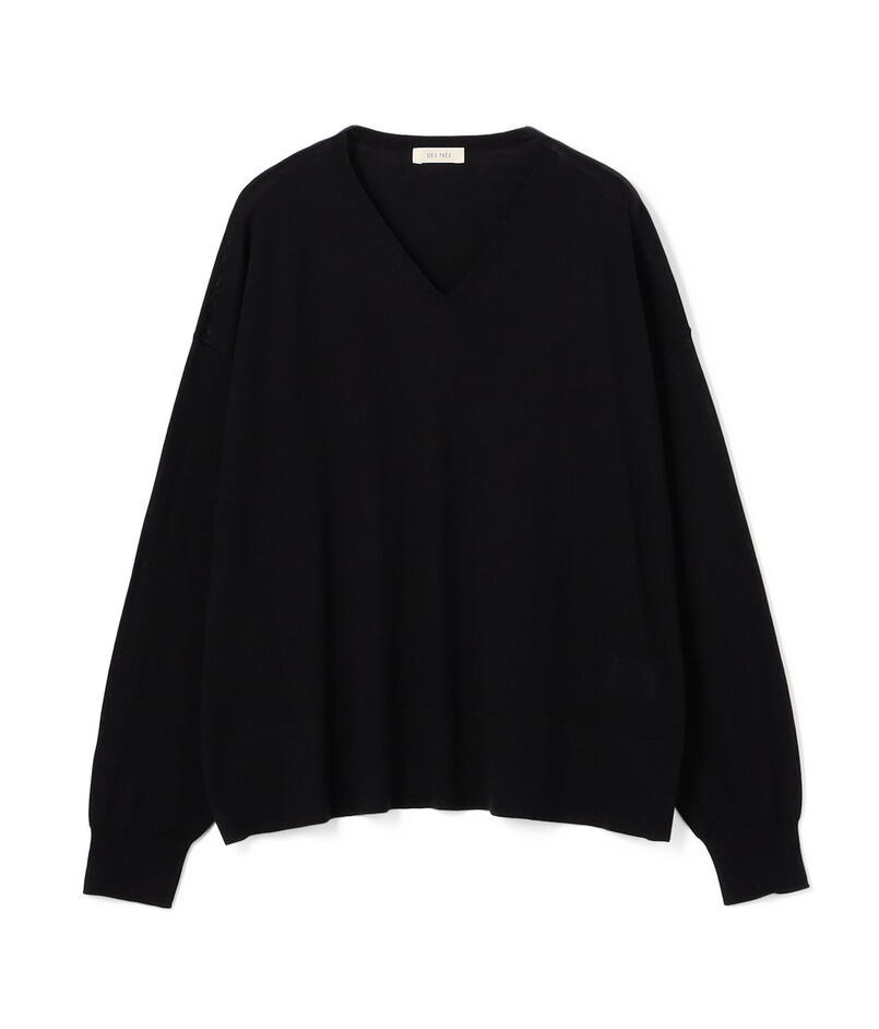 マットシルク Vネックプルオーバー
