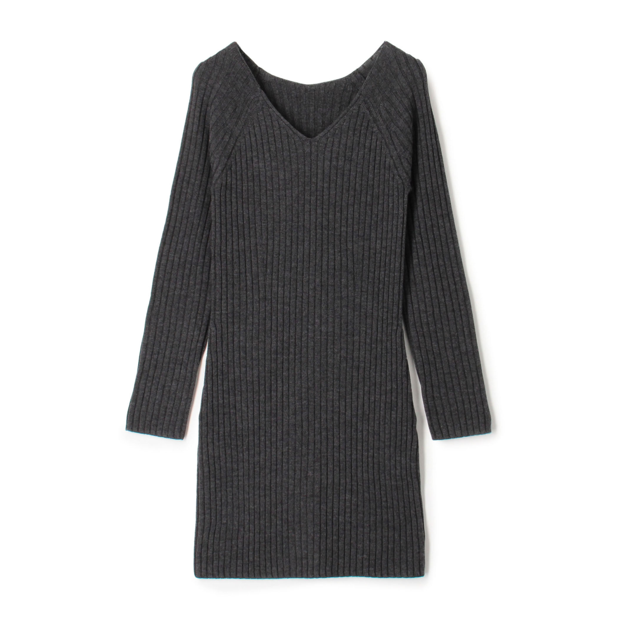 ウールリブ Vネックワンピース｜トゥモローランド 公式通販