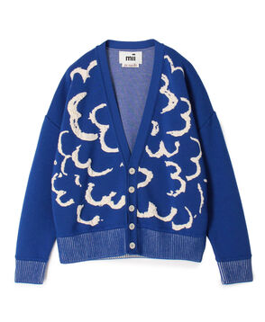 mii CARDIGAN BELIN knitted wool jacquard in boucle カーディガン