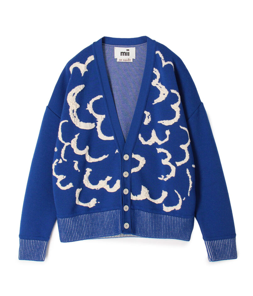 mii CARDIGAN BELIN knitted wool jacquard in boucle カーディガン