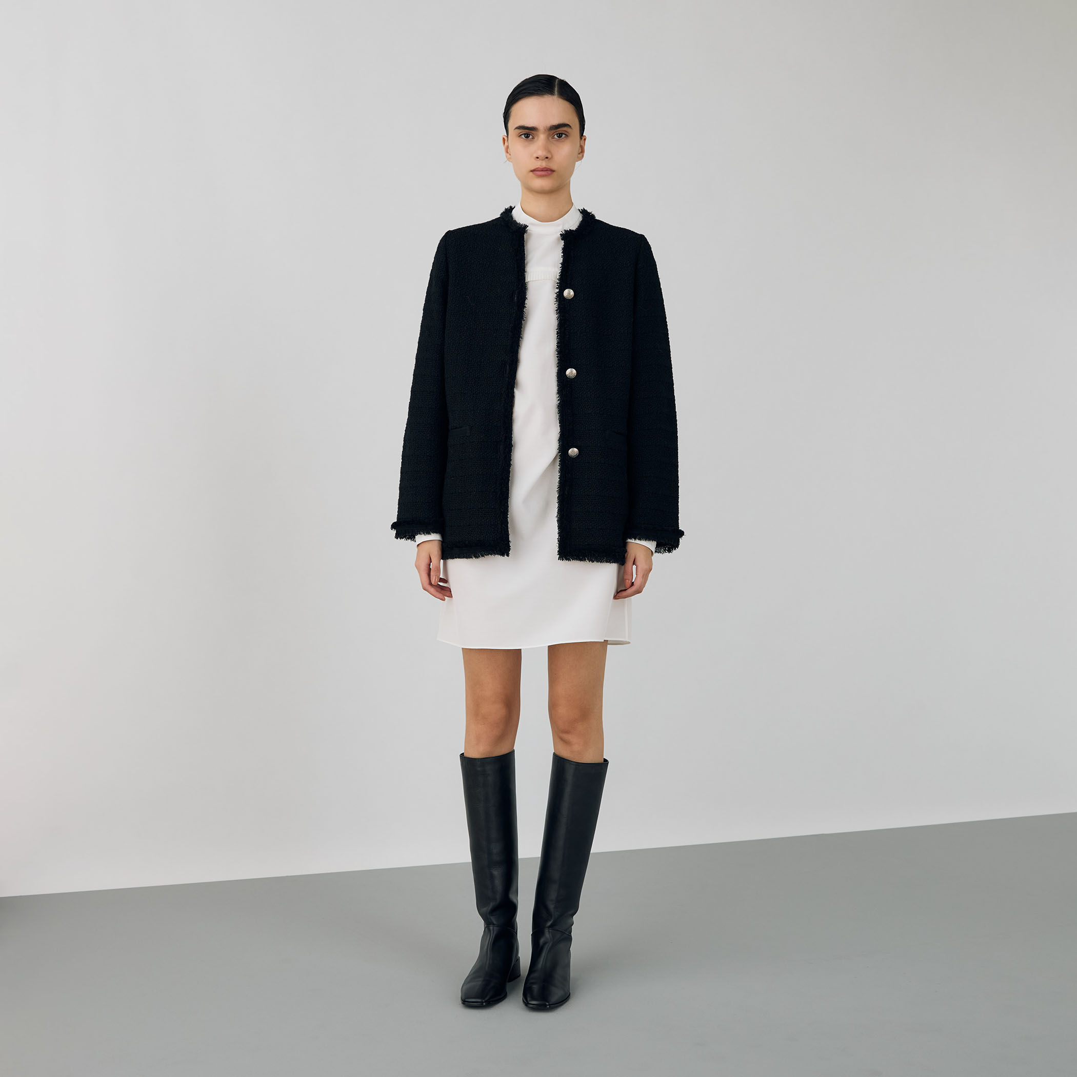 2024AW タックパターン クルーネックジャケット タックパターン クルーネックジャケット｜トゥモローランド 公式通販