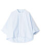 ■コットンブロード バンドカラークロップドシャツ
