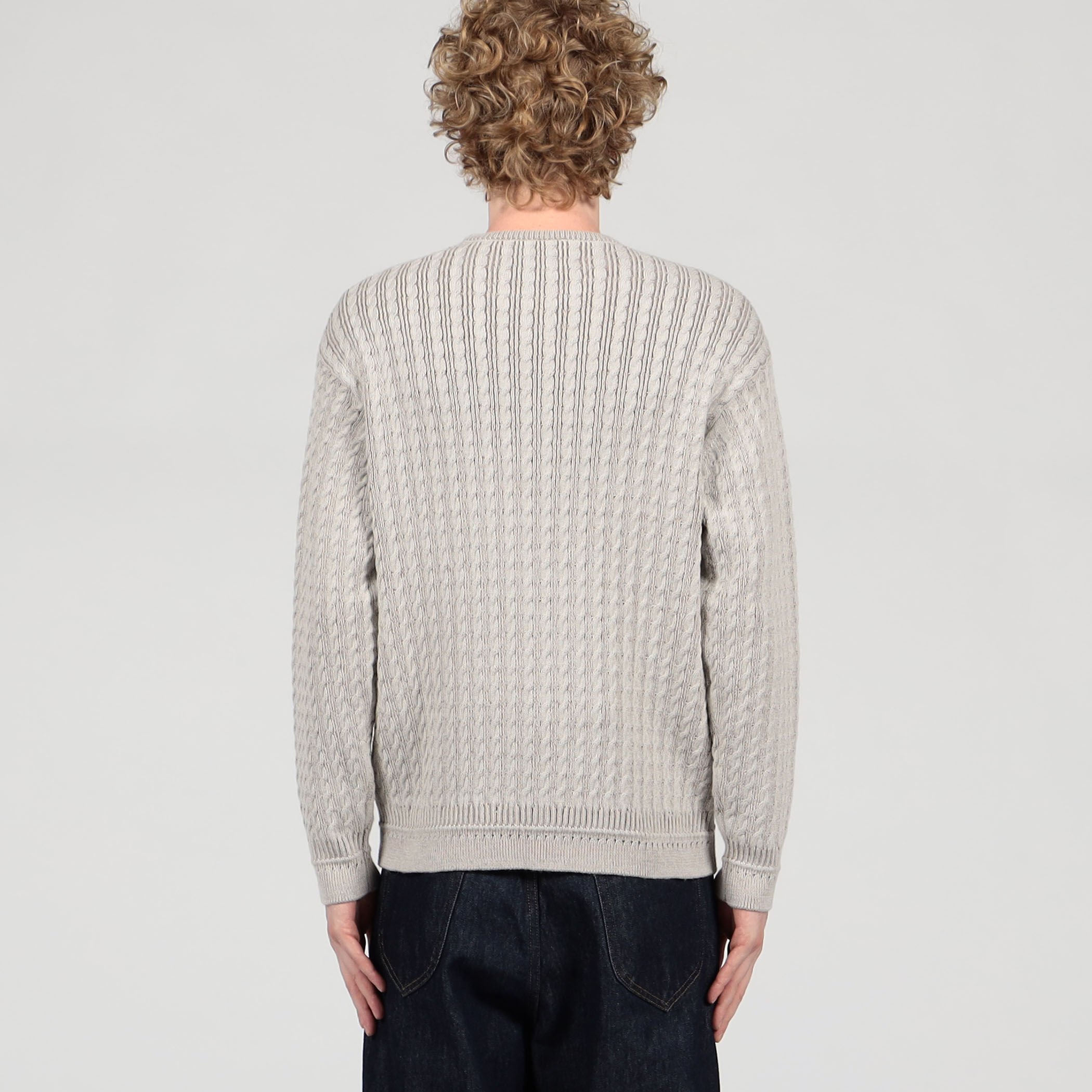 TOMORROWLAND tricot アルパカポリエステルケーブル クルーネックプル