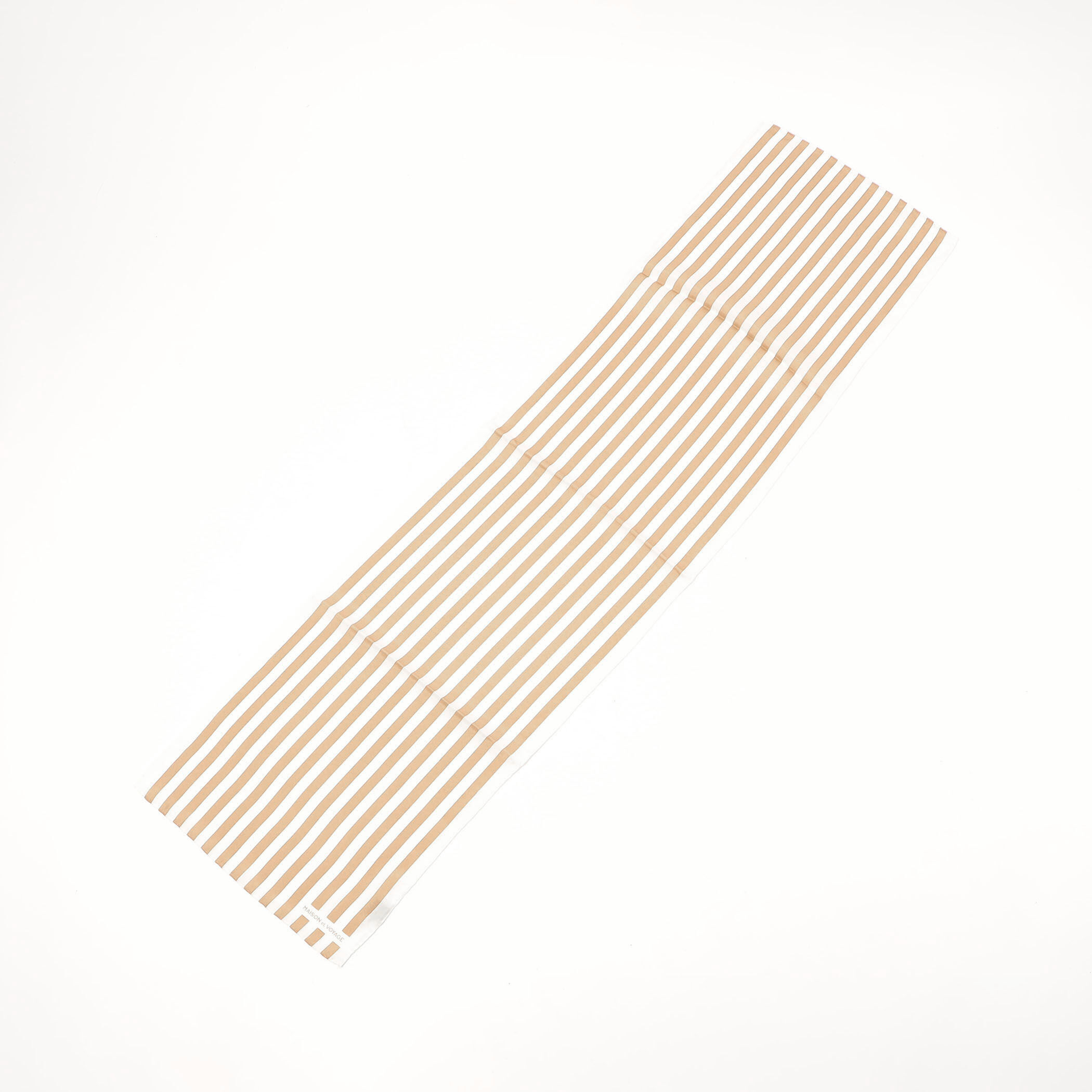 MAISON et VOYAGE 羽二重シルク ストライプ スカーフ