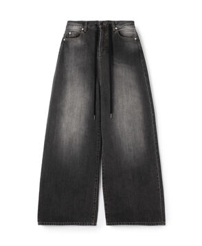 【WEB先行予約】ブラックデニム ドローコードパンツ