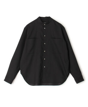 ウォッシャブルギャバジン スタンドカラーシャツ