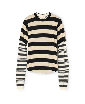 MARNI ROUNDNECK ボーダートップス