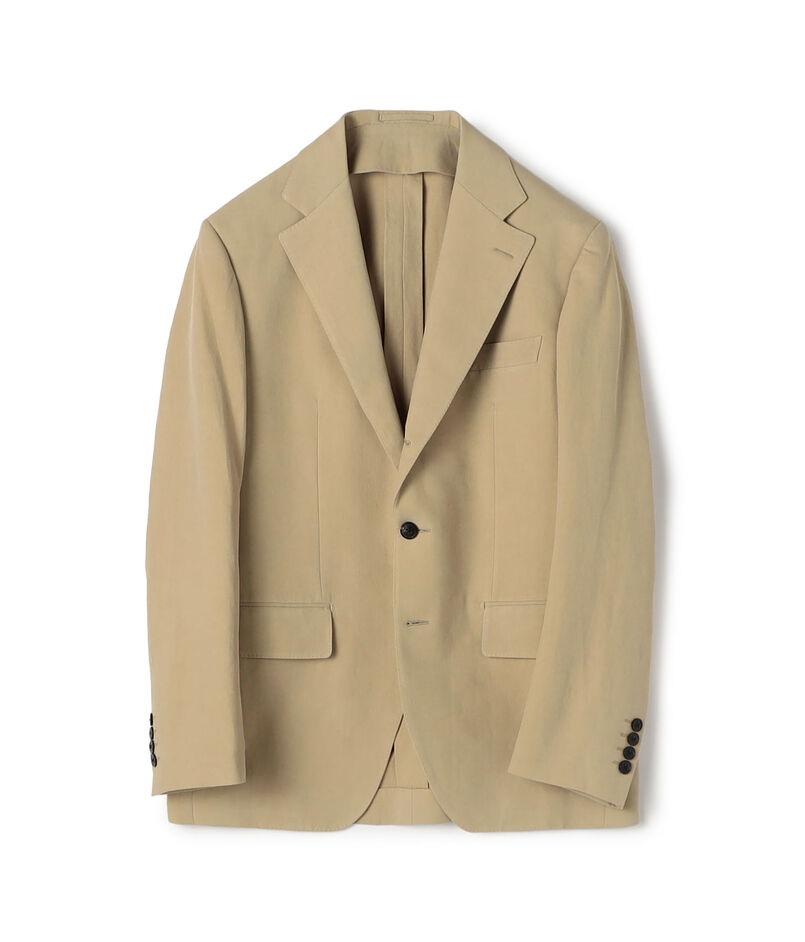 シルクコットンリネン シングルブレステッド 3Bジャケット