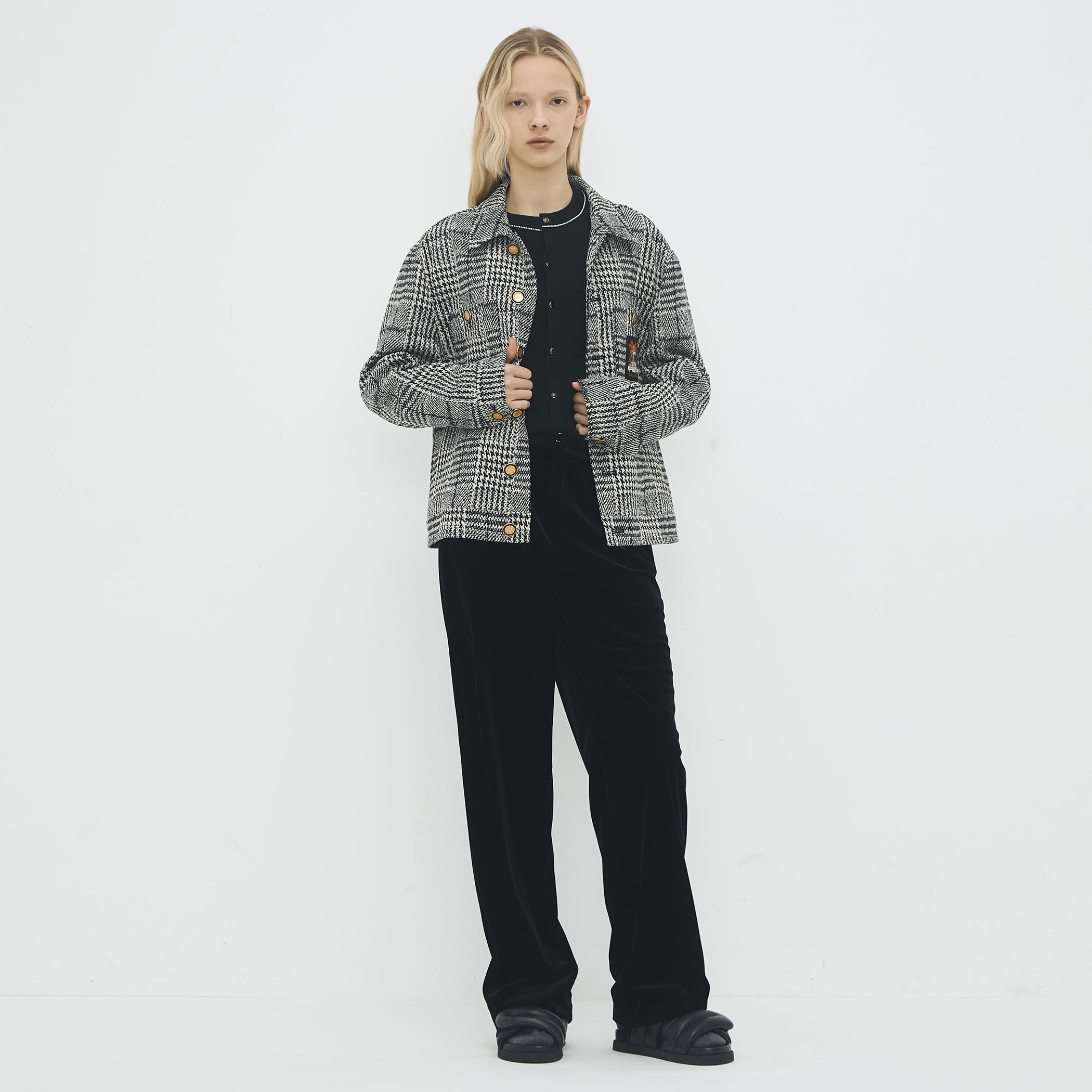 グレンチェックジャカード ブルゾン｜トゥモローランド 公式通販