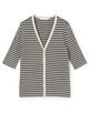 ギザコットンリブ ハーフスリーブカーディガン