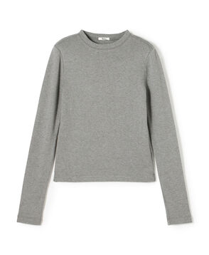 コットンモダールフライス  ロングスリーブトップス