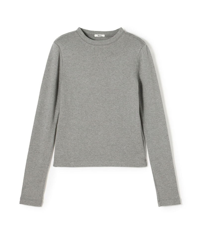 コットンモダールフライス  ロングスリーブトップス