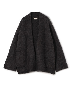 スーリーアルパカ カラーレスニットジャケット