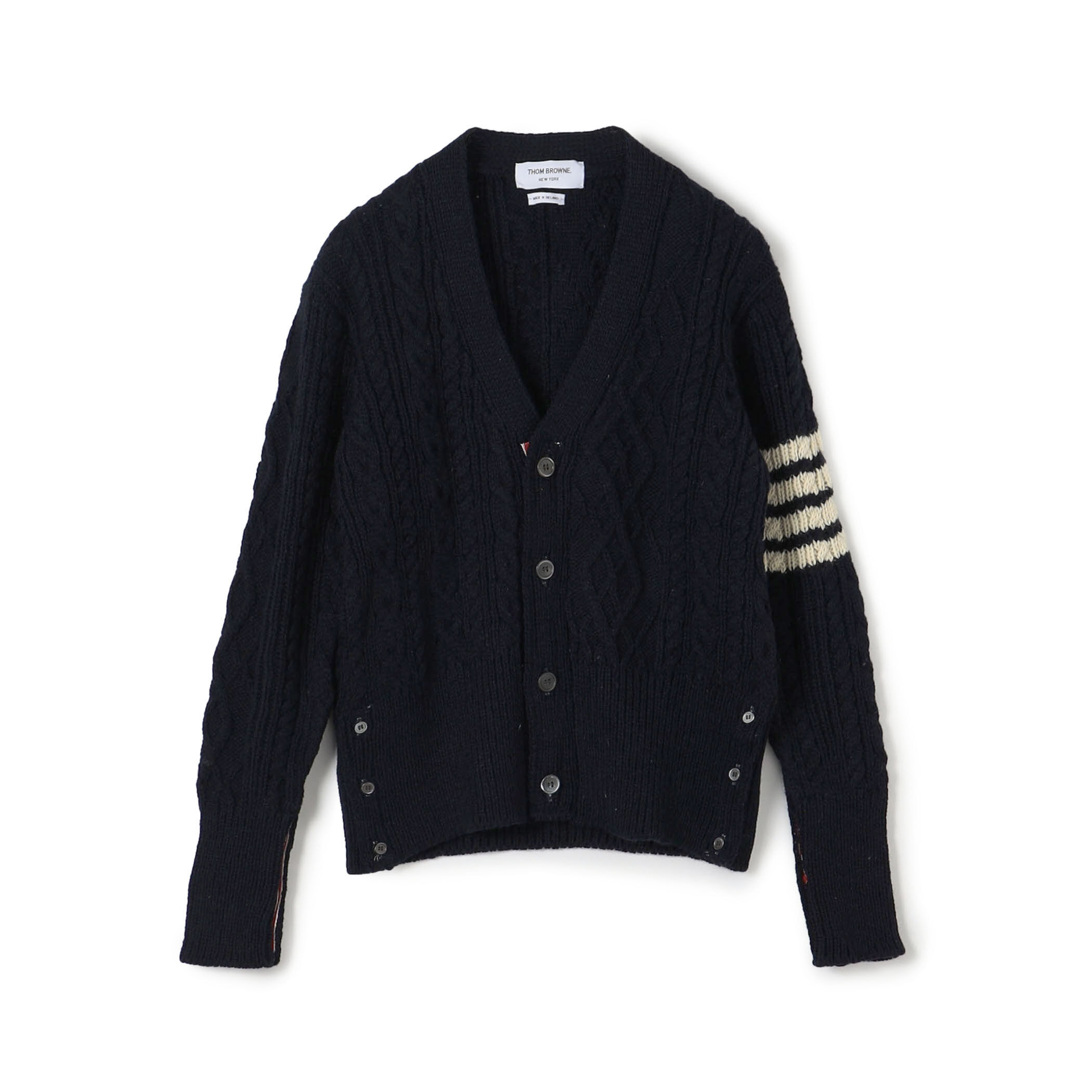 ○THOM BROWNE ARAN CABLE STITCH CARDIGAN｜トゥモローランド 公式通販