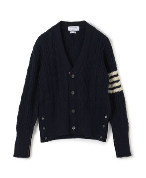 ●THOM BROWNE ARAN CABLE STITCH CARDIGAN