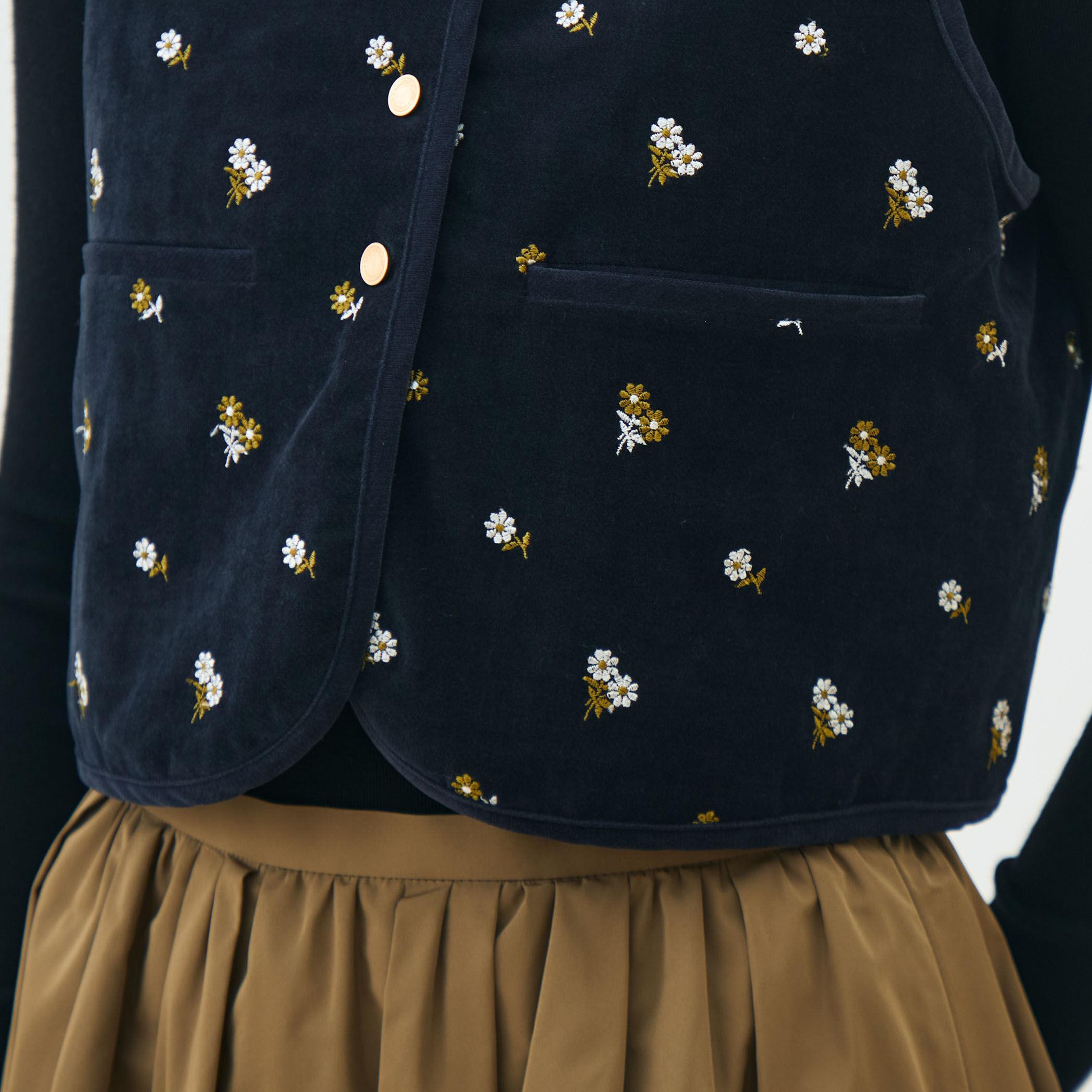 トゥモローランド　チェック柄リバーシブルジレTOMORROWLAND フルーロンベル リバーシブルジレ（ベスト）｜TOMORROWLAND