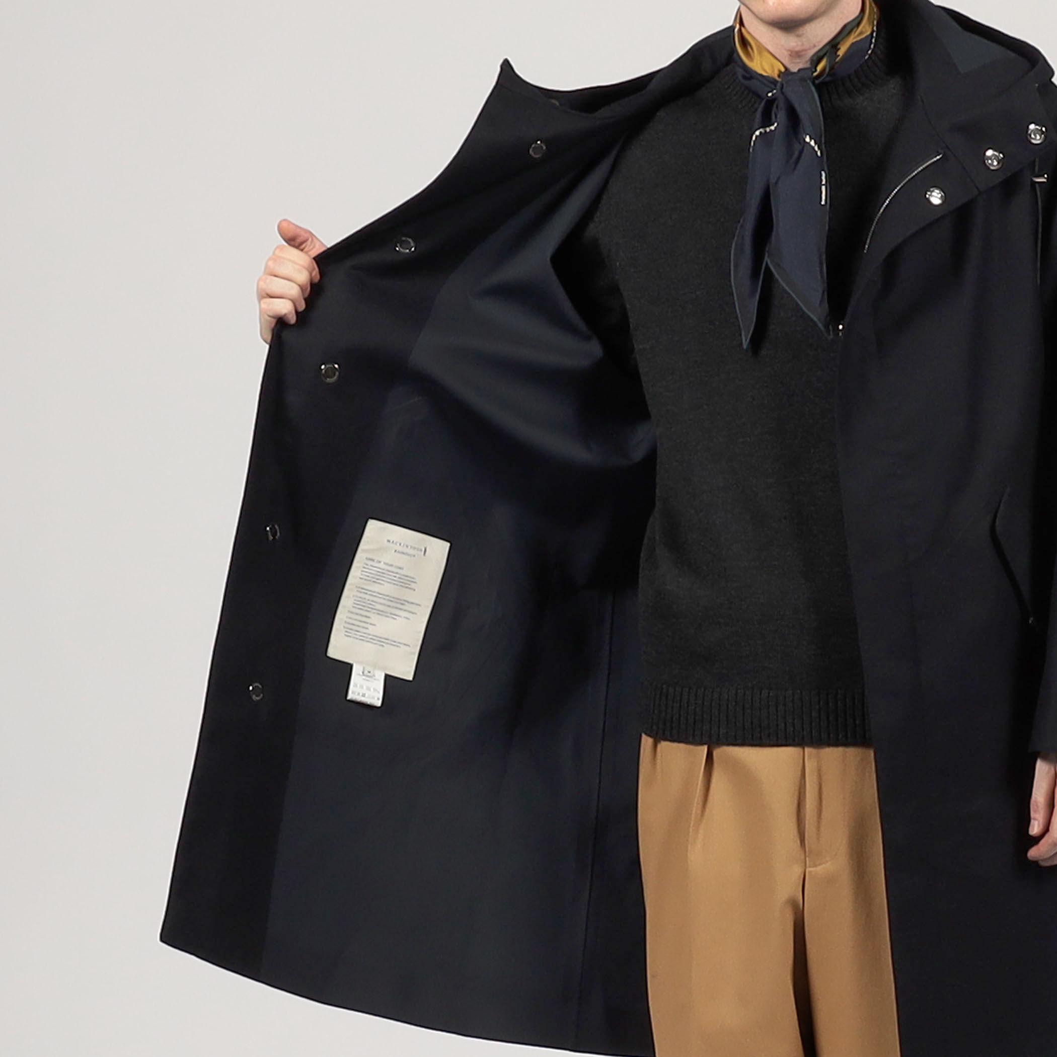 別注】MACKINTOSH GRANISH ウールボンディング フーデッドコート
