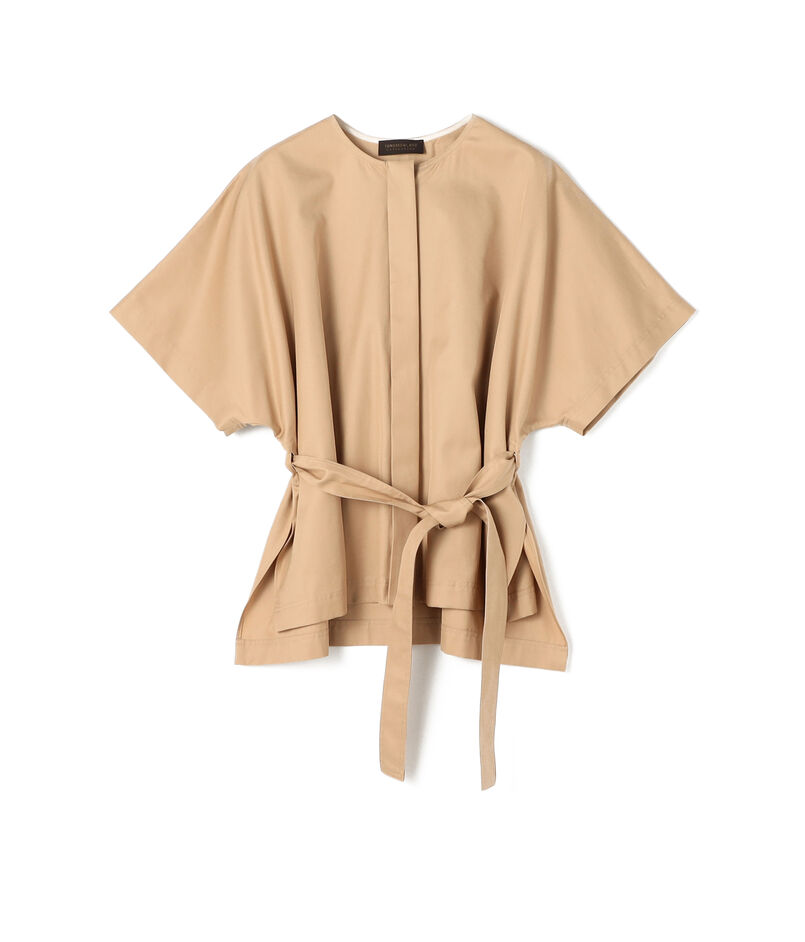 ■コットンギャバジン クルーネックシャツ