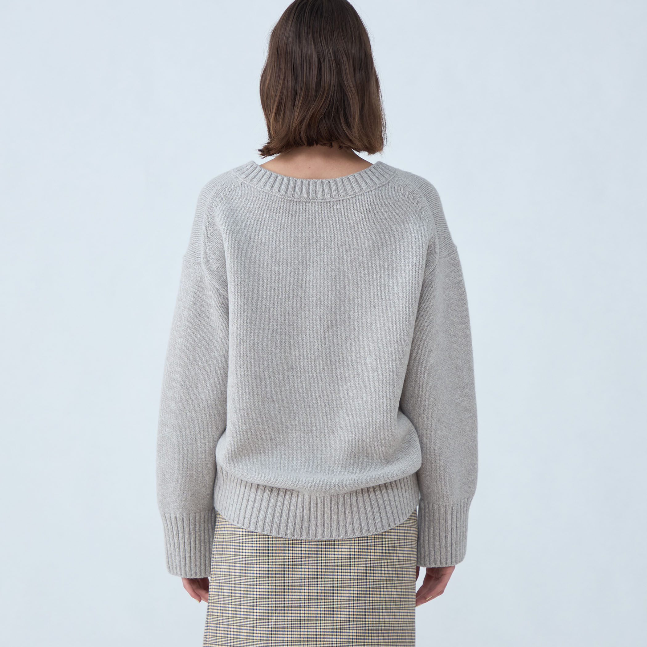 今季♦︎MACPHEE ラムカシミヤワイドリブ Vネックプルオーバー □【WEB限定】ラムカシミヤ Vネックプルオーバー｜トゥモローランド