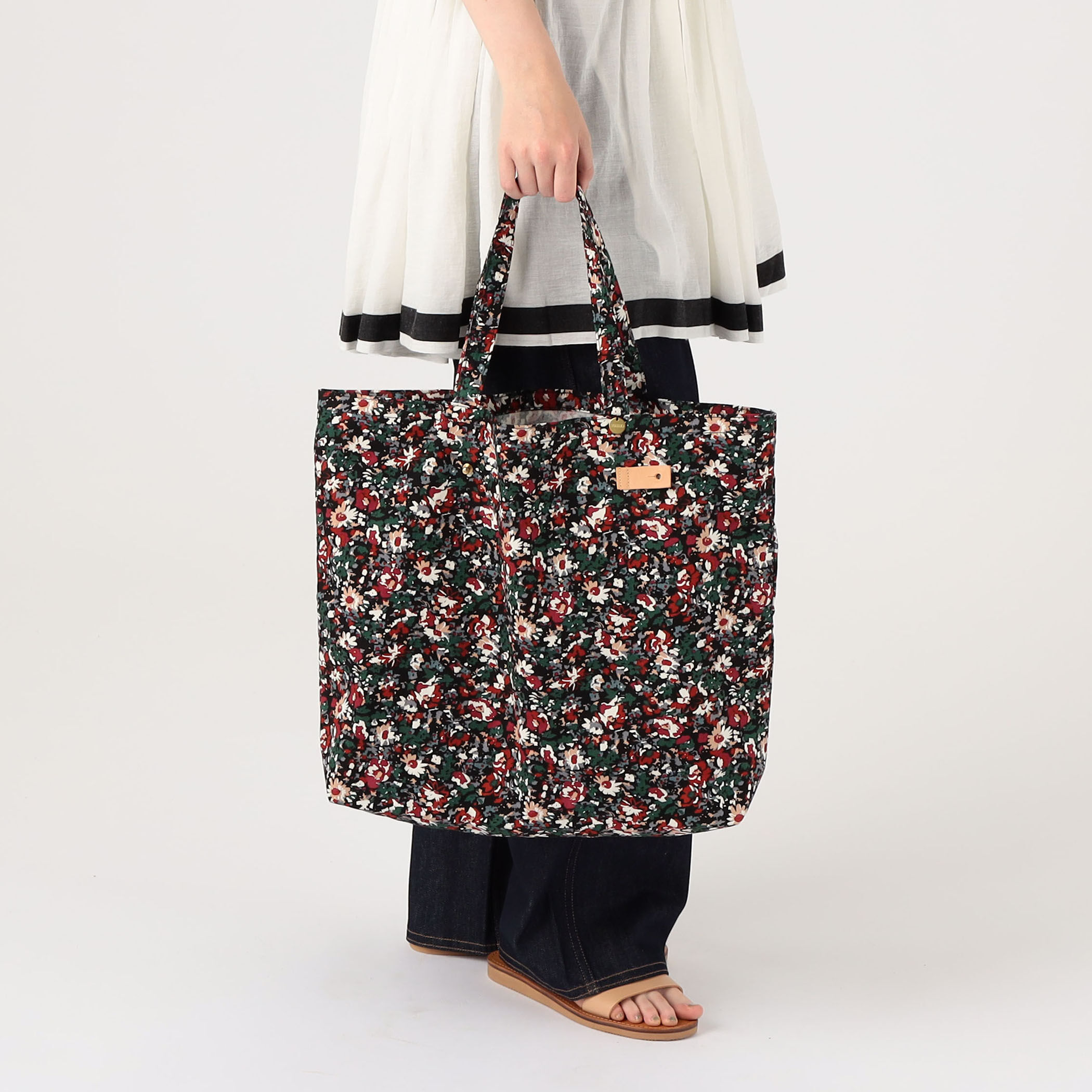 SOULEIADO コットンオックス ポケッタブルトートバッグ